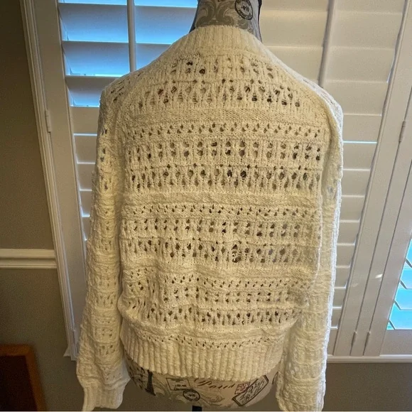 Spiritual Gangster Distressed Cream Knit Sweater - Picture 4 of 8